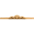 Hardware Resources Hand Carved Shell Valance White Birch 40" Length
