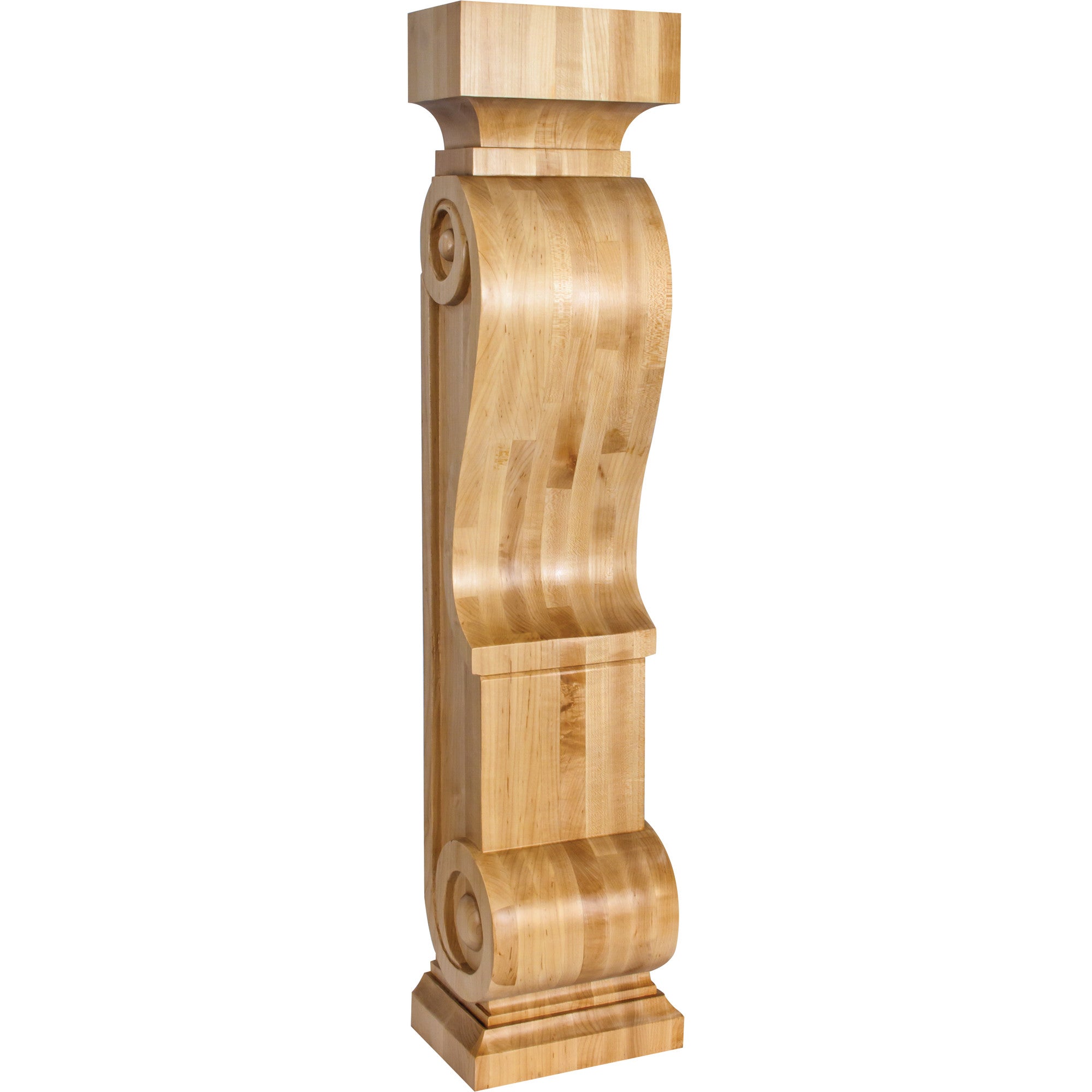 Hardware Resources Scandinavian Romanesque Fireplace Corbel Rubberwood 36" Length
