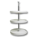 KV Full Round Polymer Lazy Susan White 20" Width 3 Shelves