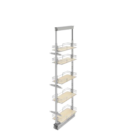 Rev-a-shelf 5-Shelf Chrome Maple Tall Pantry Pull-Out