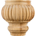 Hardware Resources Reed Bun Foot Rubberwood 4-1/2" Length