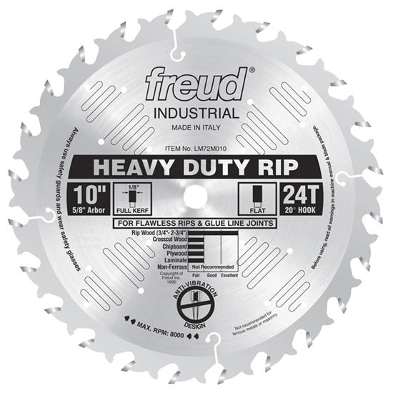 Freud Heavy Duty Rip Blade 10" Diameter Silver