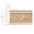Large Traditional Capital (Accepts up to 4 1/4 x 3/4), 5 1/4''w x 6 3/4''h x 1 1/4''d Maple
