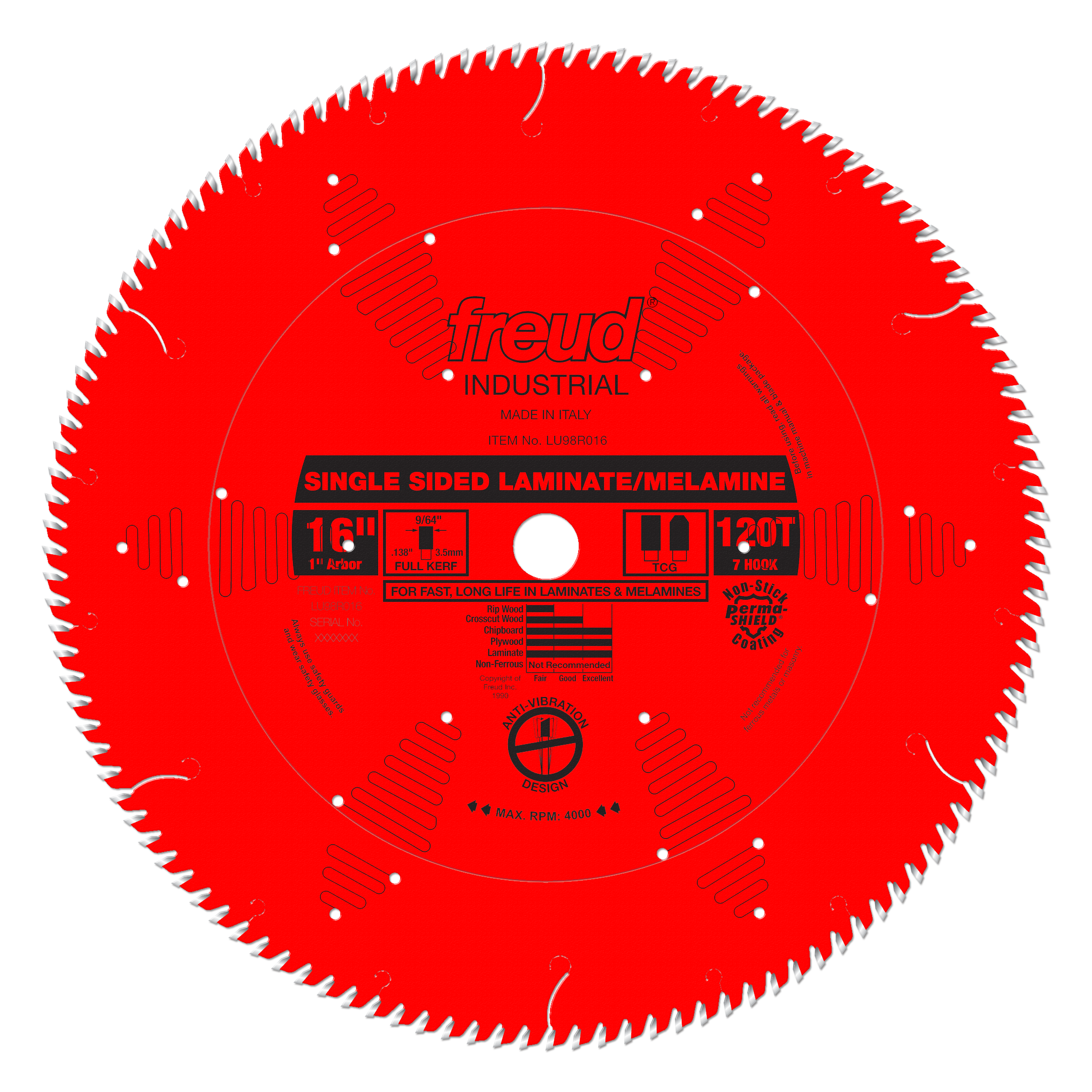 Freud Single Sided Laminate/Melamine Blade 16" Diameter
