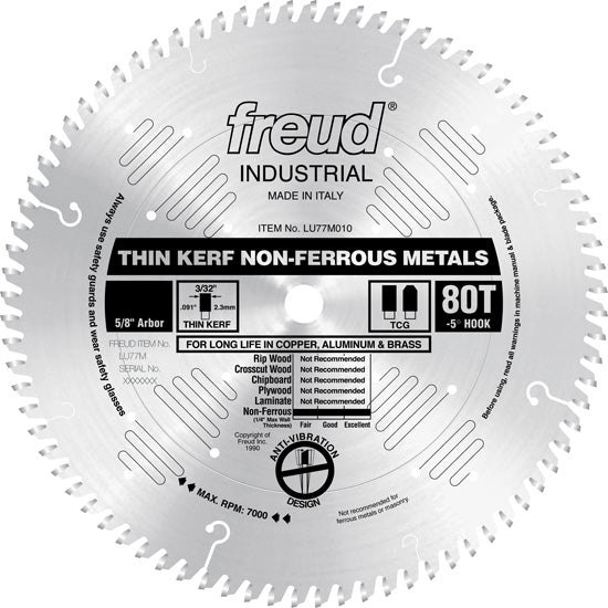 Freud Thin Kerf Non-Ferrous Metal Blade