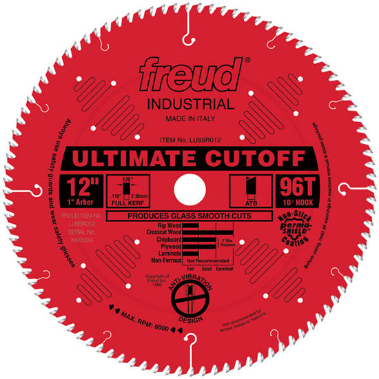 Freud Cut-Off Carbide Blade 12" Diameter Red
