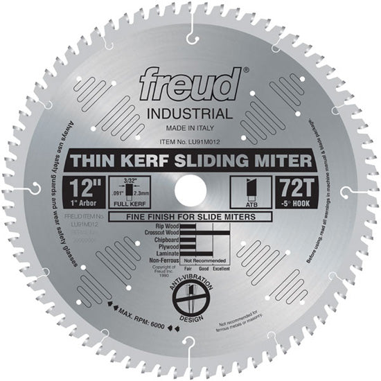Freud Thin Kerf Sliding Compound Miter Blades