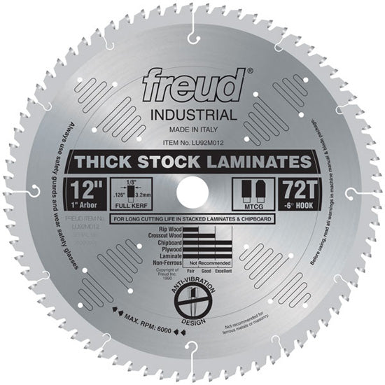Freud Thick Stock Laminate Blade 12" Diameter