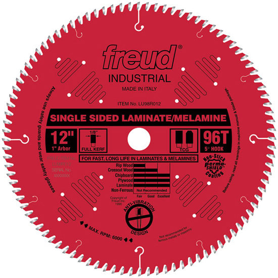 Freud Single Sided Laminate/Melamine Blade 12" Diameter