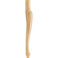 Hardware Resources Acanthus Cabriole Leg Rubberwood 35-1/2" Length