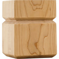 Hardware Resources Square Grooved Shaker Bun Foot Maple 4-1/2" Length