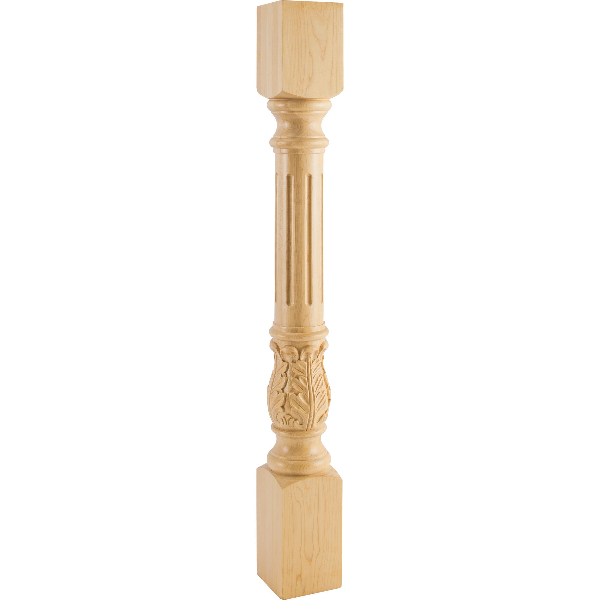 Hardware Resources Fluted Square Acanthus Post