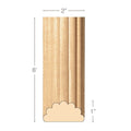 Medium Acanthus Rosette, 3 1/2'' dia. x 1 3/8'' Maple