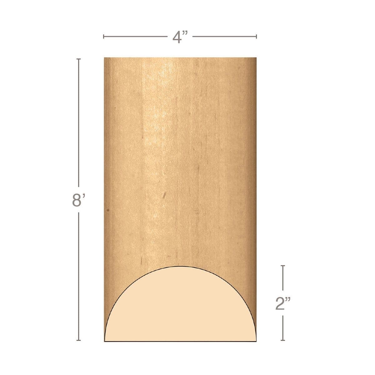 Large Square Rosette, 5''w x 5''h x 5/8''d, Lindenwood Maple