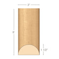 Large Square Rosette, 5''w x 5''h x 5/8''d, Lindenwood Cherry