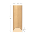 Nouveau Bun Feet, 4"sq. X 4"h Maple