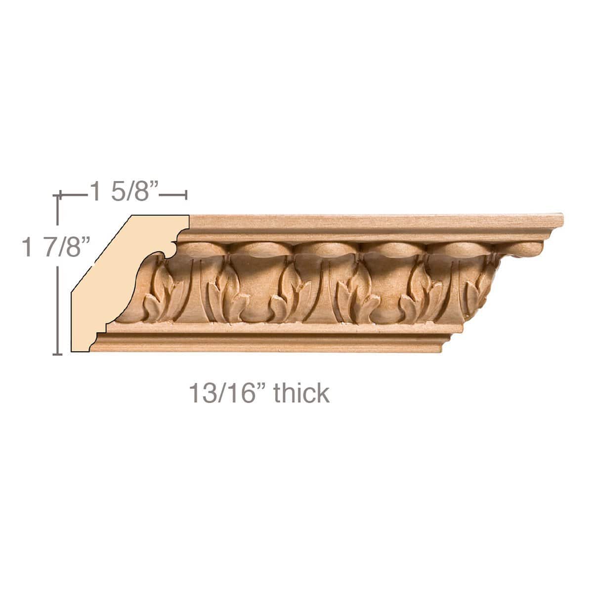 Rope Half Round, 1/2"w x 1/4"d x 8' length Maple
