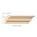 Moulding, 3/4''w x 11/16''d x 8' length Cherry