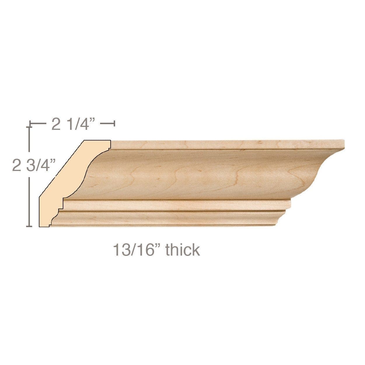 Small Acanthus Spool Corbel, 2 5/8''w x 3 3/4''h x 3/4''d Maple