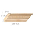Small Acanthus Valance, 24"w x 3"h x 5/8"d Cherry