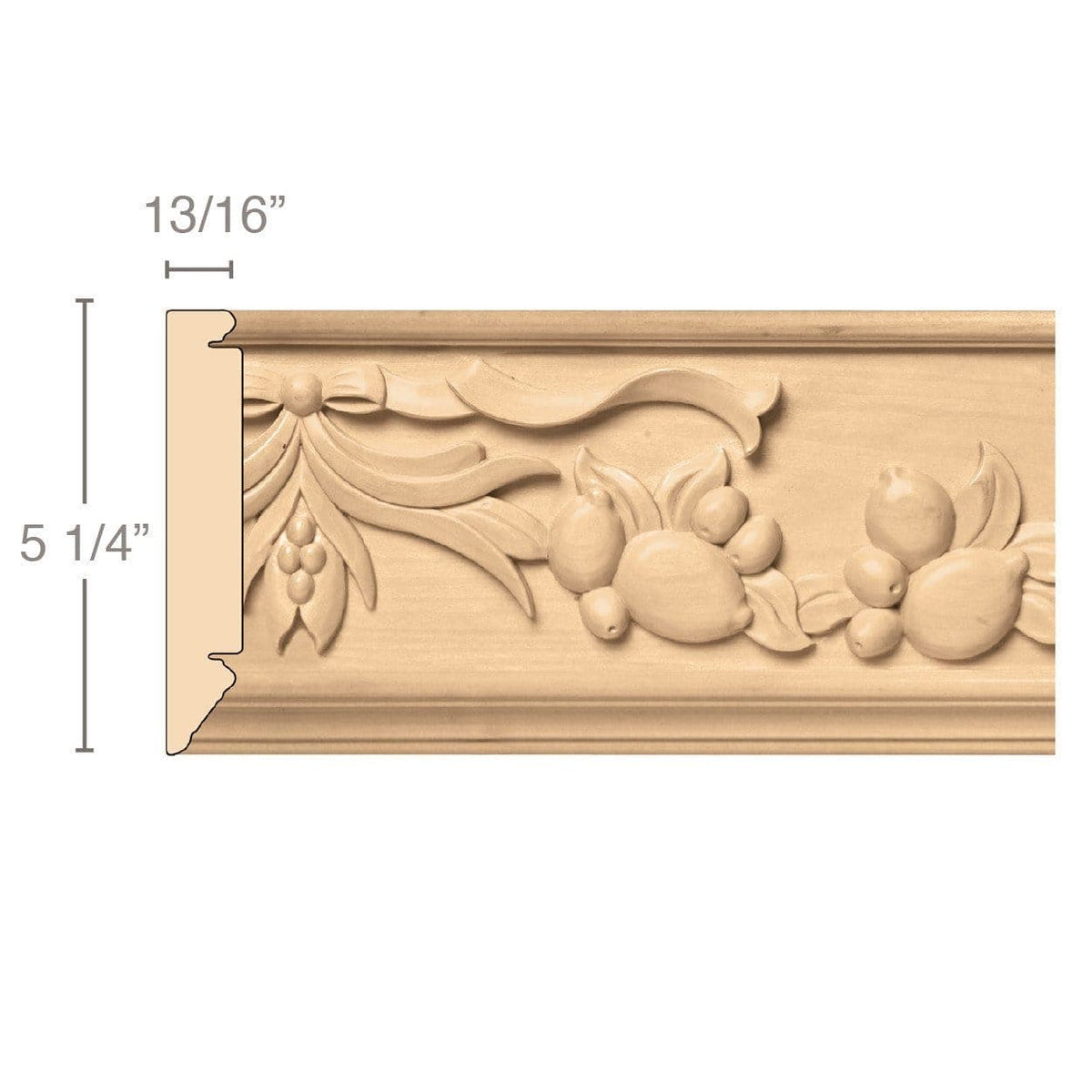 Medium End Block, 2 5/8''w x 5 3/4''h x 1 3/8''d, (accepts medium capitals) Maple