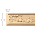 Rope Half Round, 1/2"w x 1/4"d x 8' length Cherry