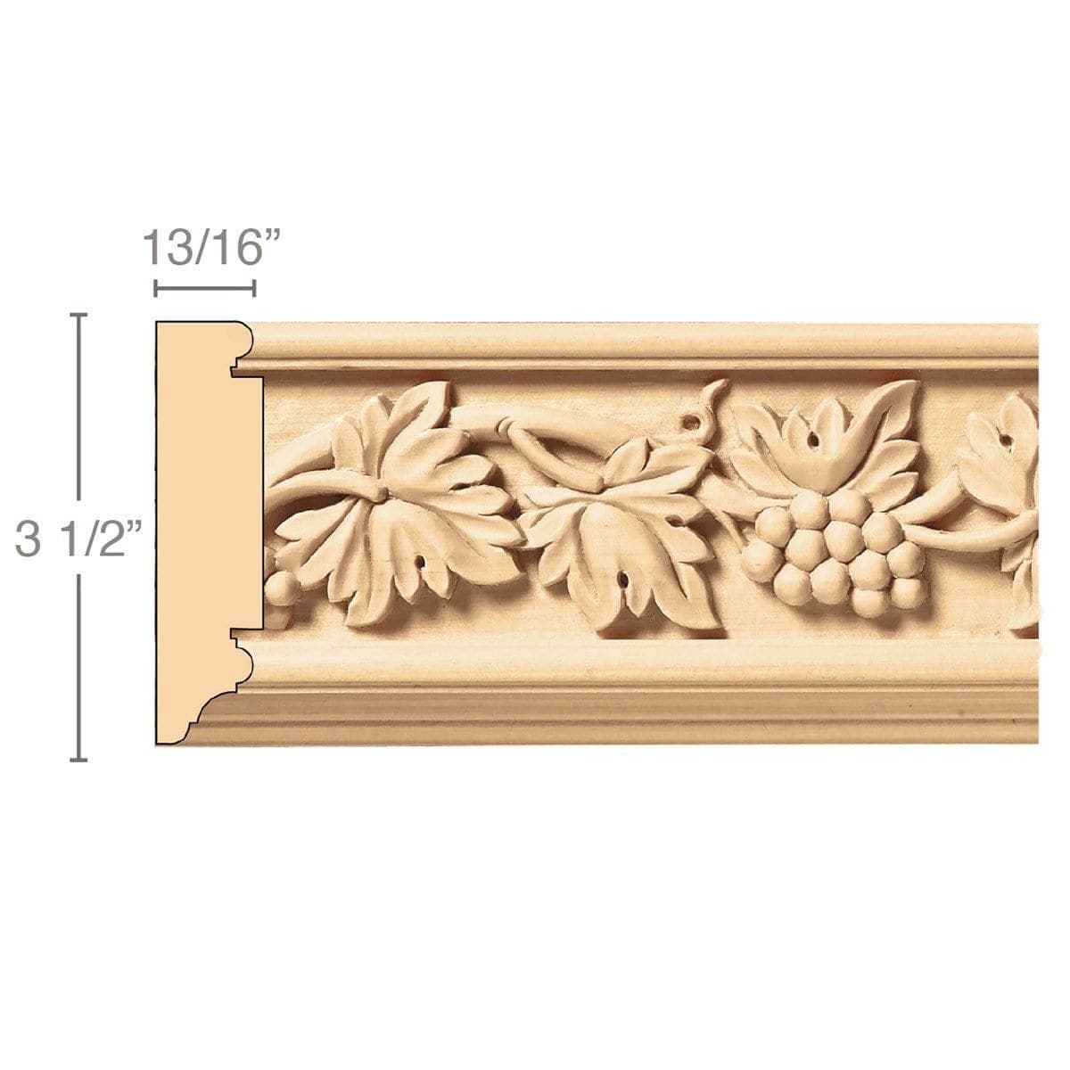Split Rope Roman Classic Column, 3 3/4"w x 35 1/4"h x 1 7/8"d, 1 Pair Cherry