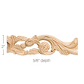 Petite Acanthus Leaf (Repeats 2 7/8, 2 1/2''w x 1 3/4''d, lips 13/16 Poplar