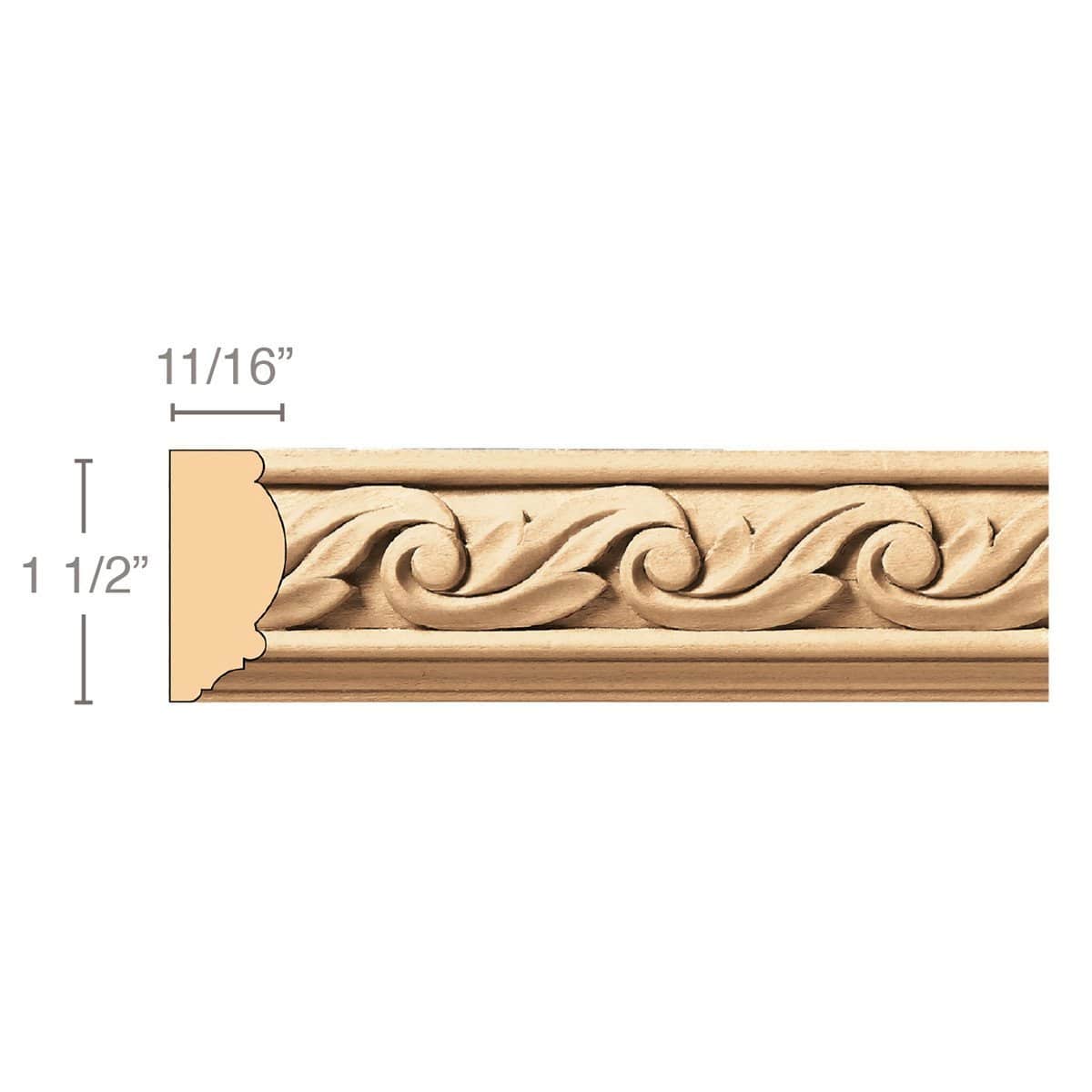 Grapevine and Tassels (Repeats 24, MT=1), 5 1/2''w x 13/16''d Resin