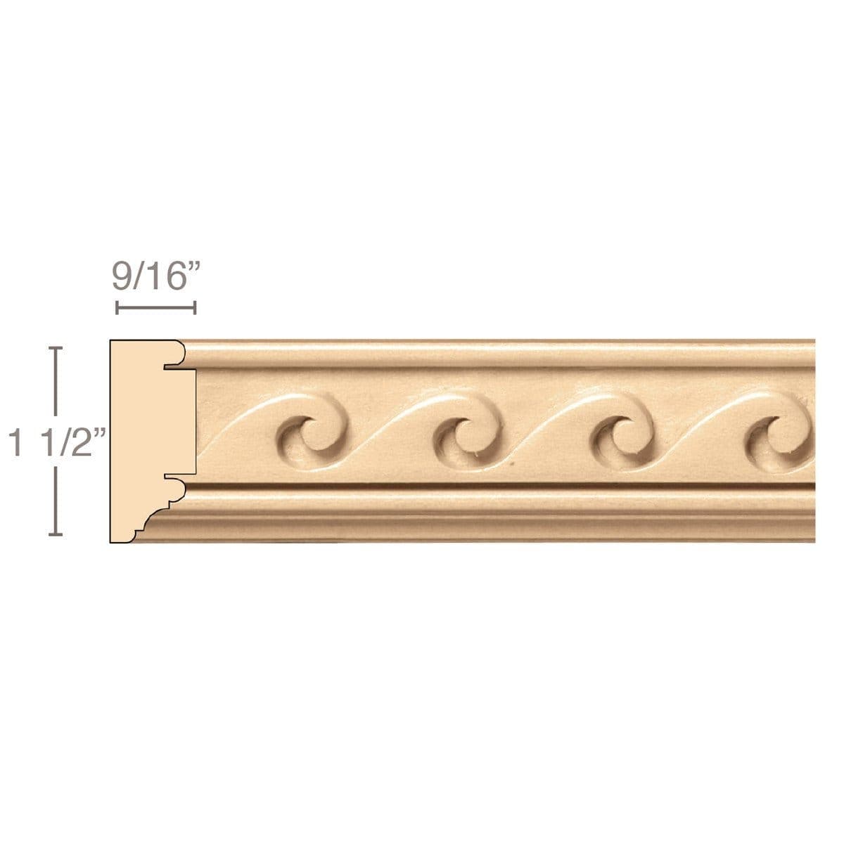 Split Square English Estate Column, 3 3/4''w x 35 1/4''h x 1 7/8''d, 1 Pair Cherry