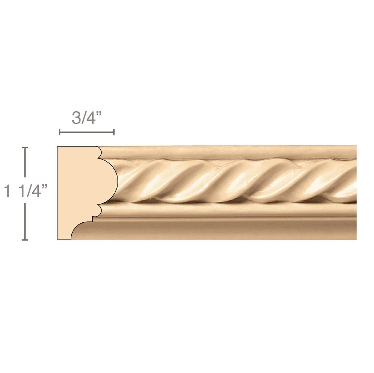 Split Reeded Country French Column, 3 3/4''w x 35 1/4''h x 1 7/8''d,  1 Pair Maple