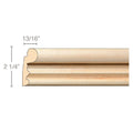 Small Egg and Dart (Repeats 1 3/4), 1 1/2''w x 3/4''d Poplar