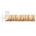 Large Egg and Dart (Repeats 2 5/8), 2 3/4''w x 1''d Poplar