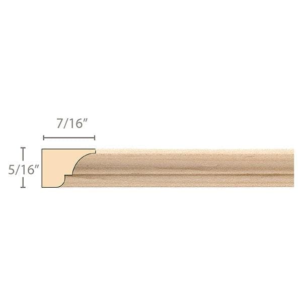 Palmette (Repeats 3/4), 1 1/2''w x 9/16''d x 8' length Cherry