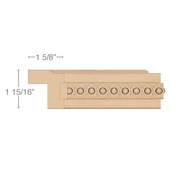 Bullseye Plynth Block , 4 1/2''w x 8"h x 1"d