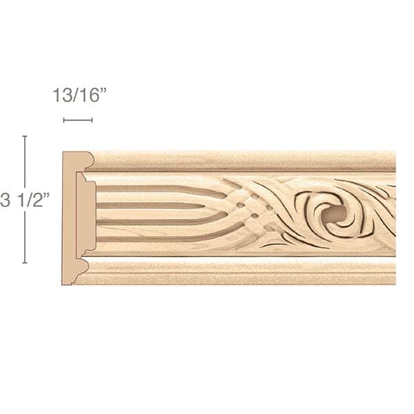 Parting Strip, 13/16''w x 1 5/8''d x 8' length Cherry