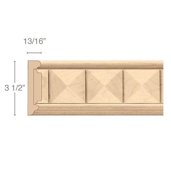 Large Sicilian Frieze (Repeats 15 1/2), 5 1/4''w x 13/16''d x 8' length Resin