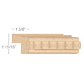 Reed with Leaf and Bead, 5 1/2''w x 3/4''d