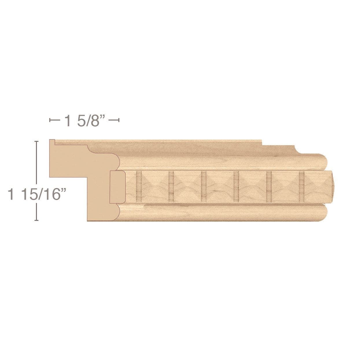 Reed with Leaf and Bead, 5 1/2''w x 3/4''d