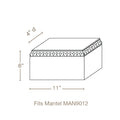 Traditional Mantel Moulding, 4 3/8''w x 1 1/4''d