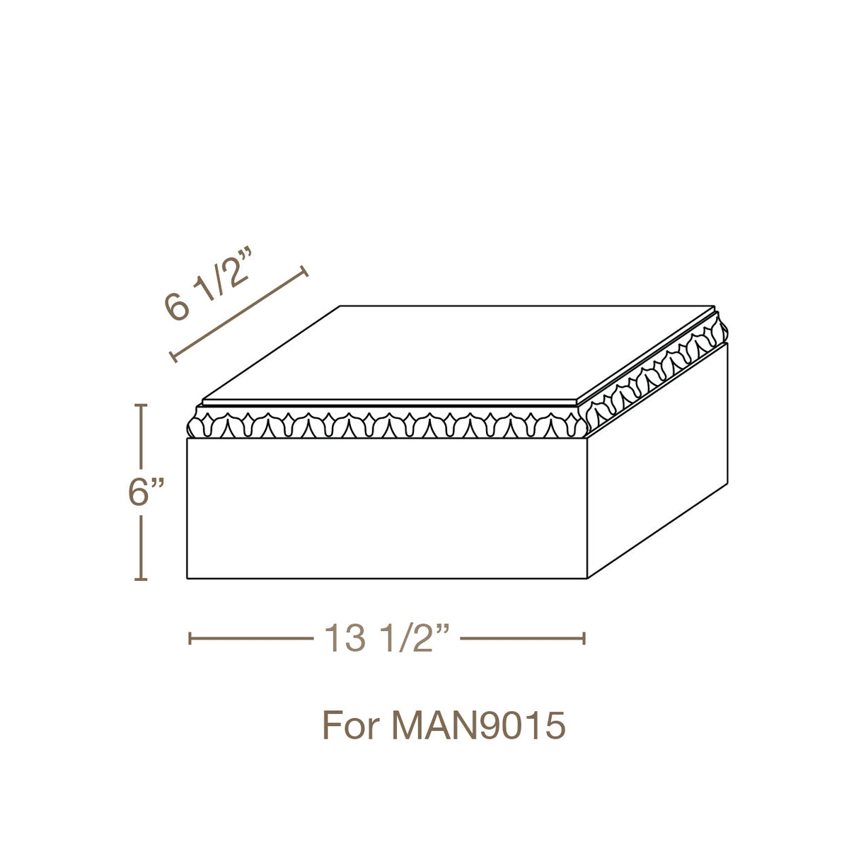 Traditional Panel Moulding, 1 1/2''w x 3/4''d