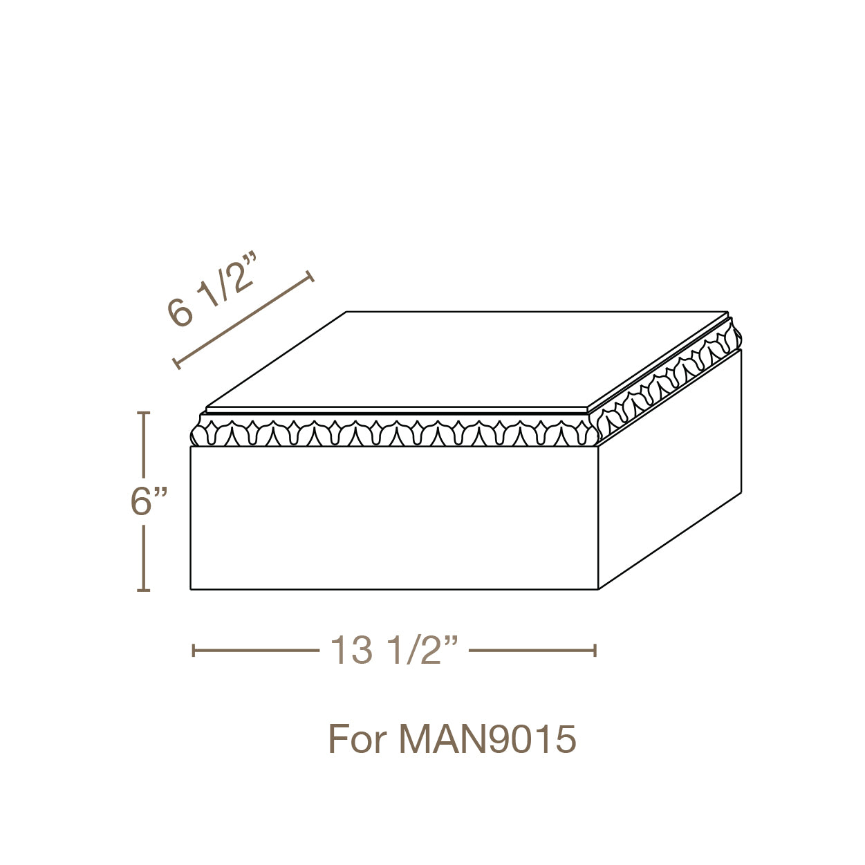 Traditional Panel Moulding, 1 1/2''w x 3/4''d