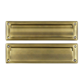 Deltana Mail Slot 13-1/8" With Interior Flap, Antique Brass