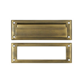 Deltana Mail Slot 8-7/8" With Interior Frame, Antique Brass