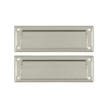 Deltana Mail Slot 8-7/8" With Back Plate, Satin Nickel