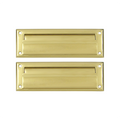 Deltana Mail Slot 8-7/8" With Back Plate, Polished Brass