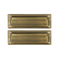 Deltana Mail Slot 8-7/8" With Back Plate, Antique Brass