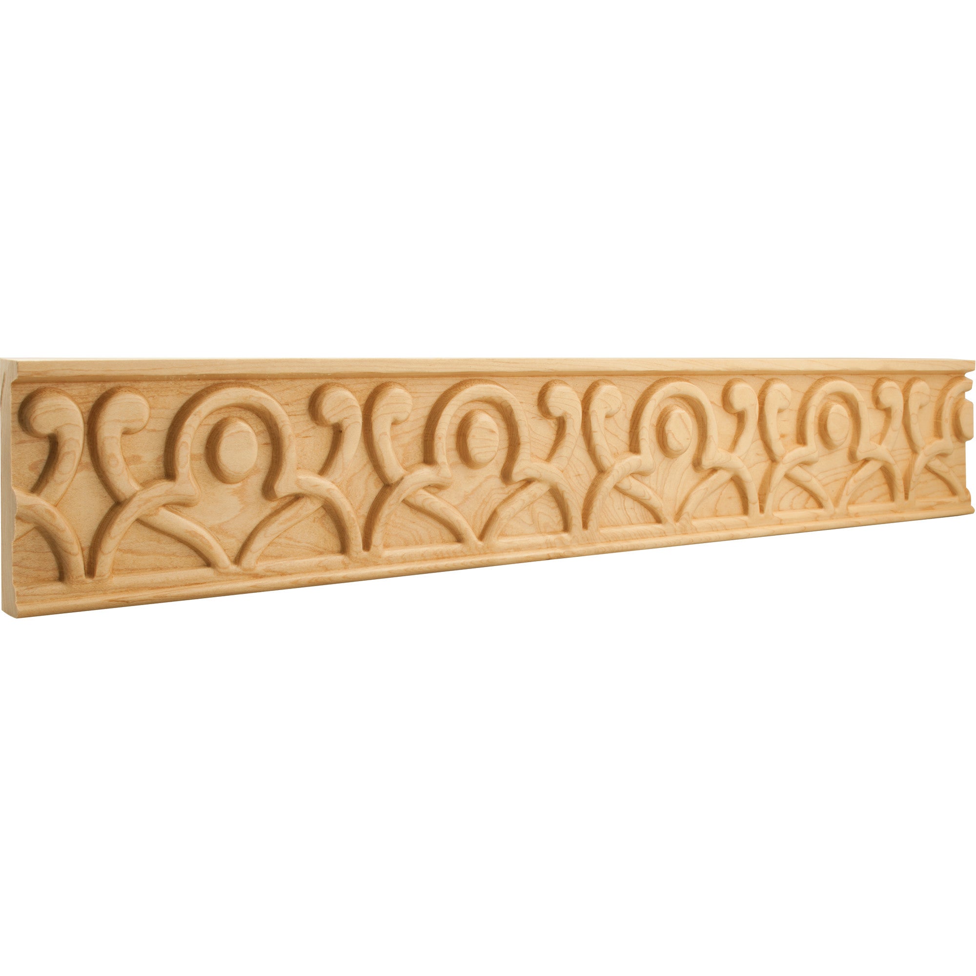 4" x 7/8" x 96" Hand Carved Geometric Frieze Moulding