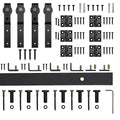 Bifold Mini Barn Door Hardware Kit Front Mount Rail, 72"