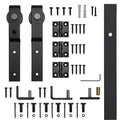 Bifold Mini Barn Door Hardware Kit Front Mount Rail, 60"